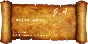 Janiga Ágnes névjegykártya
